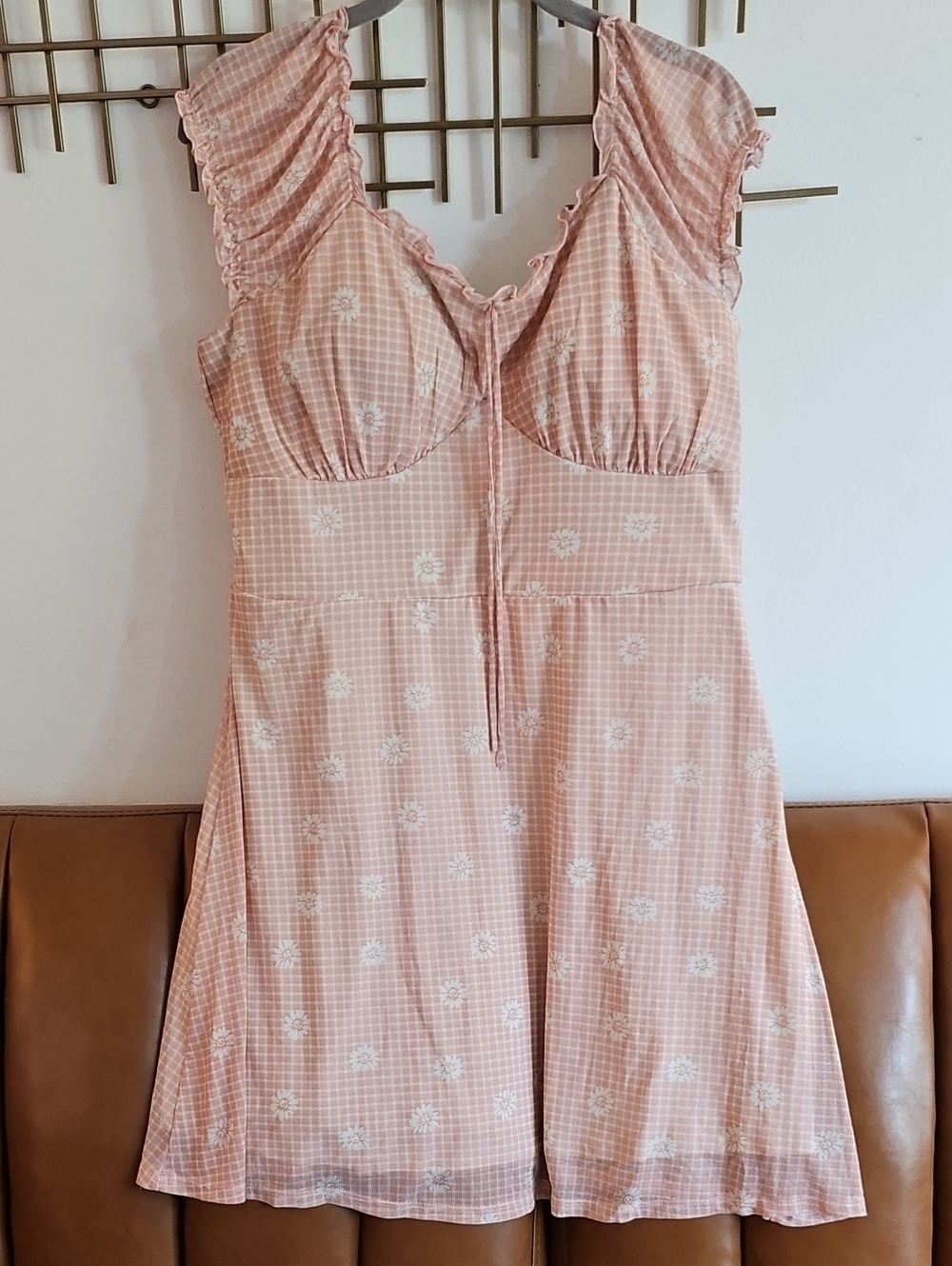 XXL- No Boundaries- White and Pink Smocked Short Dress